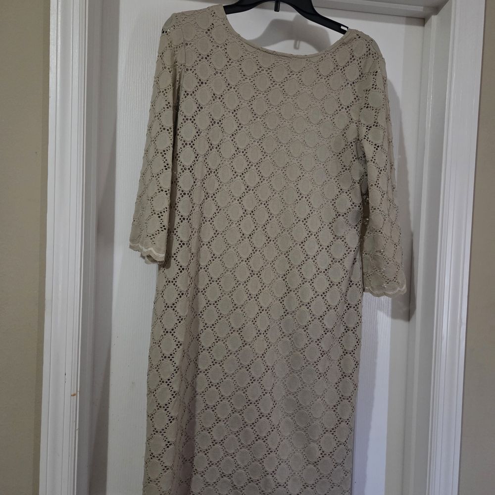 Elegant Cream Lace Dress